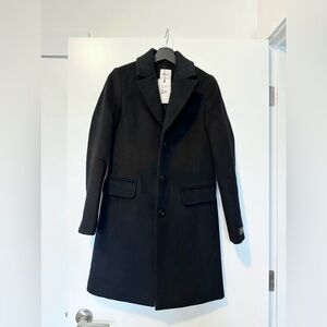 RW & Co Classic Black Long Wool Coat